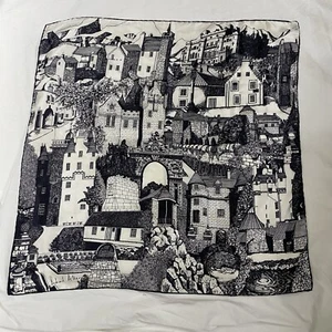 Richard Allan Silk Scarf England Europe Cityscape Cathedral Robert The Bruce - Picture 1 of 16