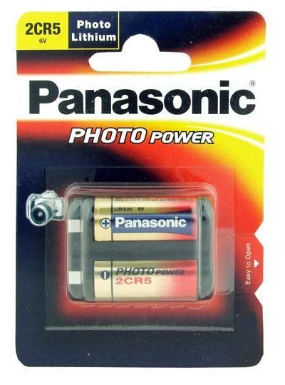 Batería de litio Panasonic 2CR5 6V (DL245EL, 2CR-5L, KL2CR5, 2CR5R)