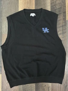 Cutter & Buck Men's Size Large UK Casual Black Sweater Vest - Picture 1 of 5