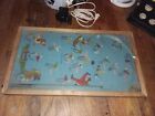 ANTIQUE POOSH-M-UP BIG 5 CANADIAN FOOTBALL PIN BALL GAME 13x23