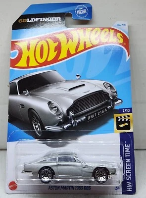 Hot Wheels 1963 Aston Martin DB5 #7/10 GOLDFINGER 2021 HW Screen Time/Malaysia  - Image 1 of 3