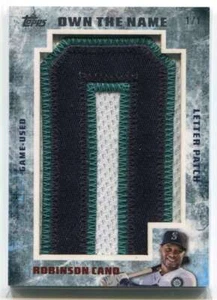 2015 Topps Update Own the Name Relics OTNRC Robinson Cano Letter Patch 1/1 - Picture 1 of 1