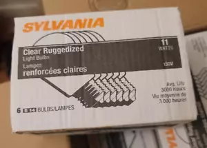 Sylvania 11 W S14 Utility Clear Ruggedized Bulb 130V (6pack) - Picture 1 of 6