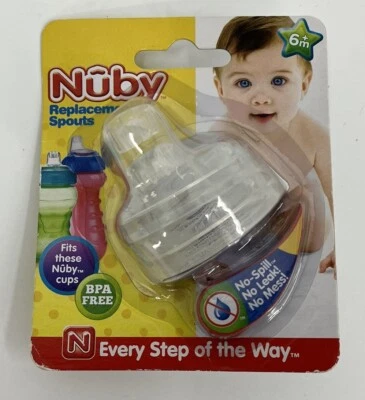 Nuby 2-Pack Replacement Silicone Spouts for Select Nuby Cups 6+ Months - Image 1 of 4