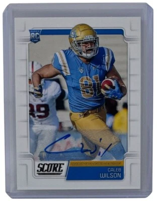 Caleb Wilson 2019 Panini Score Autograph Rookie Card UCLA Arizona Cardinals #400 - Image 1 of 2
