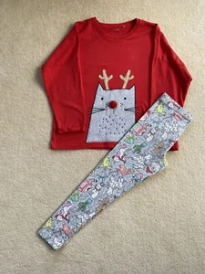 Next Girls Christmas Pyjamas Age 9 Years - Picture 1 of 8