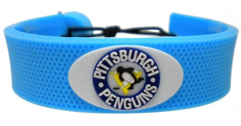 Pittsburgh Penguins Team Color Hockey Bracelet [NEW] Puck Jewelry Necklace Wrist Cover