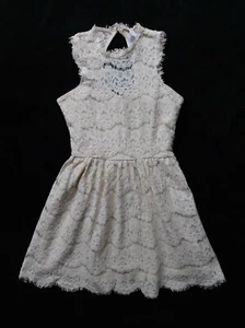 Xhilaration All Lace Fit and Flare Lined Mini Dress Cream Ivory Juniors Size S - Picture 1 of 6