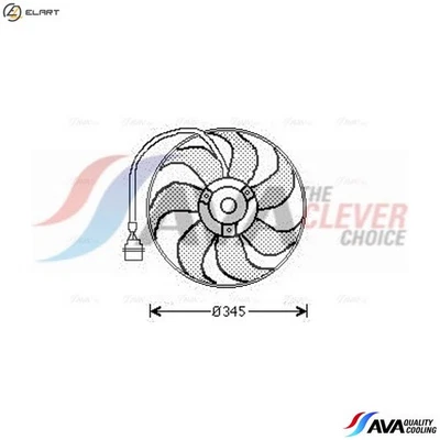 FAN ENGINE COOLING AI7509 FOR SKODA OCTAVIA/Combi/Van ROOMSTER/Praktik FABIA - Image 1 of 4