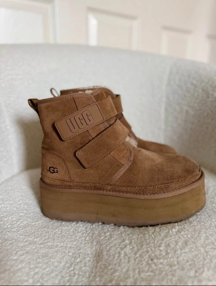 UGG Neumal Platform Boots Chest Nut Women’s Size 7 New - Image 1 of 4
