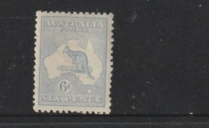 STAMPS AUST   KANGAROO  6d  PALE  ULTRAMARINE  DIE 2b    MUH - Picture 1 of 2
