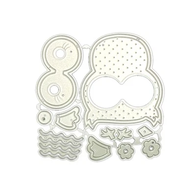 Adorable Owl Cutting Dies Carbon Steel Template for Holiday Festival DIY Decor - Image 1 of 4
