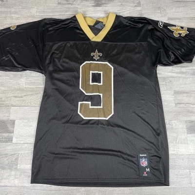 Camiseta deportiva negra mediana para hombre Reebok Mesh New Orlean Saints Drew Brees #9 Foto 1 de 4