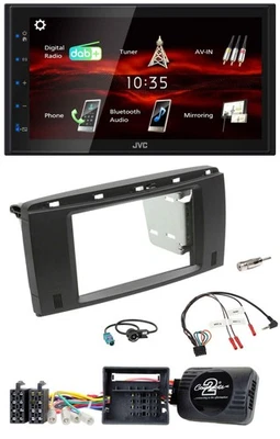JVC USB Bluetooth Lenkrad DAB 2DIN Autoradio für Mercedes R-Klasse 2006-2012 - Bild 1 von 4