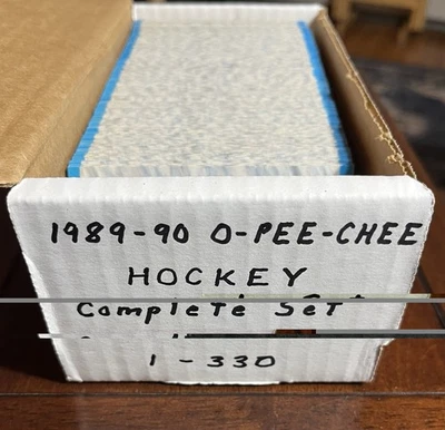 1989-90 OPC O-Pee-Chee Hockey Complete 330 Card Set  Sakic/Fleury/Leetch Rookies - Image 1 of 4