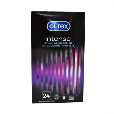 Condones Durex Intense 48 (2x24) piezas acanalados Genoppt estimulación preservativo - Imagen 1 de 3