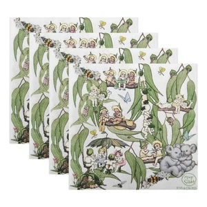 4x 20pc Urban May Gibbs Gumnut Baby Napkins Paper Towel Tableware Green 33x33cm - Picture 1 of 3