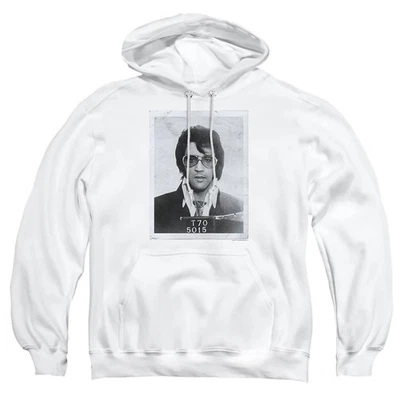 Sudadera con capucha blanca con marco Elvis Presley para hombre Foto 1 de 4