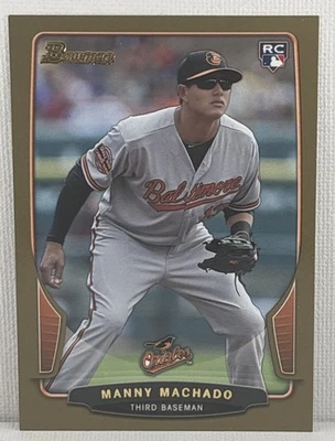 Bowman Manny Machado 2013 novato radiocontrol borde dorado paralelo #215 Foto 1 de 3