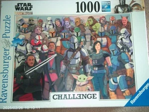1000 PIECE JIGSAW 'STAR WARS-THE MANDALORIAN CHALLENGE' VGC - Picture 1 of 1
