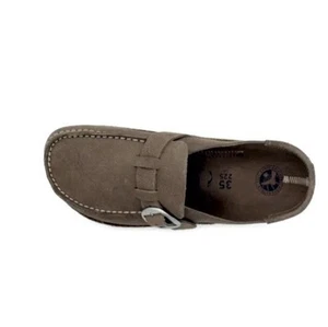 BIRKENSTOCK Zoccolo donna Buckley scamosciato mulo 36 taupe mocassino punta - Foto 1 di 9