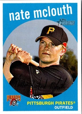 2008 Topps Heritage Nate McLouth #290 Pittsburgh Pirates Baseball Card - Image 1 of 2