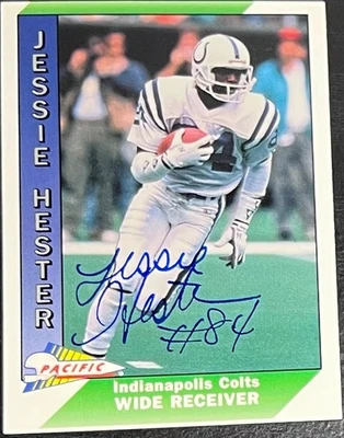 1991 Pacific Football #196 Jessie Hester Indianapolis Colts Autographed Card - Image 1 of 2