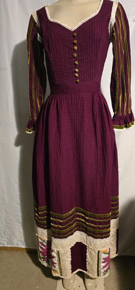 RARO Maxi Vestido De Colección Por Artista Georgia Charuhas Talla 10 Renacimiento Prairie Gunne Foto 1 de 4