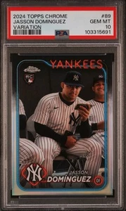 2024 Topps cromo variación de foto #89 Jasson Dominguez Jason novato RC SP PSA 10 - Imagen 1 de 3