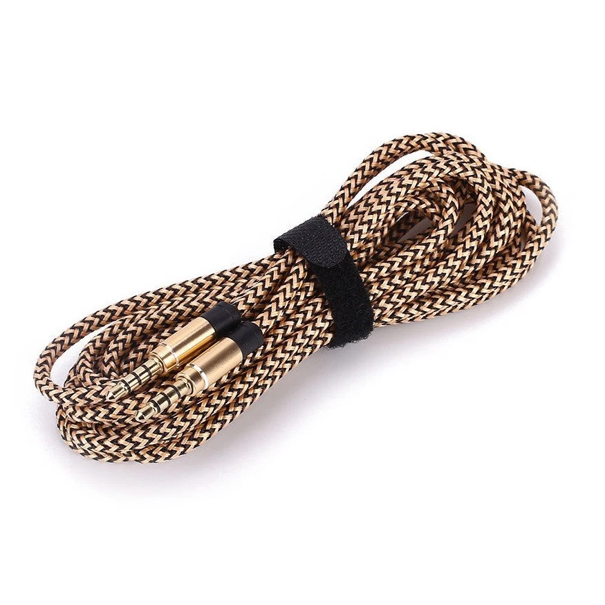 Cable auxiliar de 10 pies de largo conector de 3,5 mm chapado en oro cable de audio para teléfono iPod Foto 1 de 4