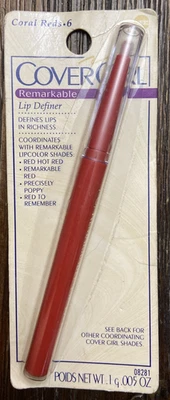 Cover Girl Remarkable Lip Definer Coral Reds 6 Self-Sharpening Pencil 08281 NIB - Image 1 of 4