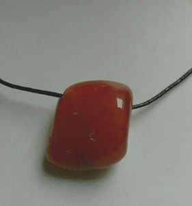 Pendentif pierre roulée percée CORNALINE 9,85 g  / 2,2 cm avec cordon offert - Imagen 1 de 1