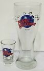 Planet Hollywood  Miami 16 oz Beer Glass & New York 1 oz Shot Glass Collectible 