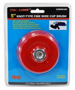 2 PC 5" KNOT TYPE WIRE CUP BRUSH (FINE) - Picture 1 of 4