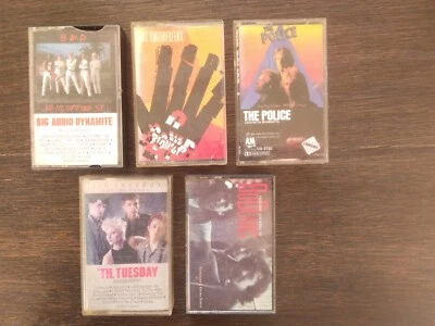 80s-90s 5 Cassette Tape Lot The Police, Til Tuesday, Bodeans, BAD Smithereens  - Image 1 of 4