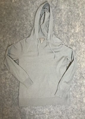 Women’s Denim & Co. Comfort Zone Honey Knit V Neck Hoodie XXS Gray - Image 1 of 4