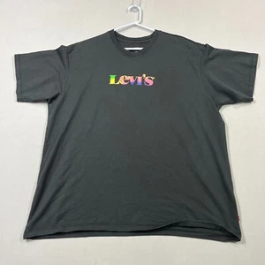 Levi's Black Relaxed Fit Heavyweight Casual Short Sleeve Tee T Shirt Mens XL - Picture 1 of 12