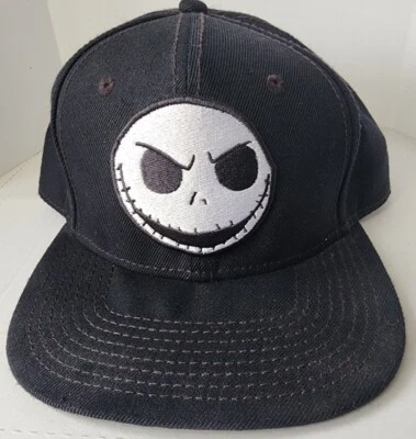 Jack Skellington Nightmare Before Christmas Black Hat Cap Snapback Disney - Image 1 of 4