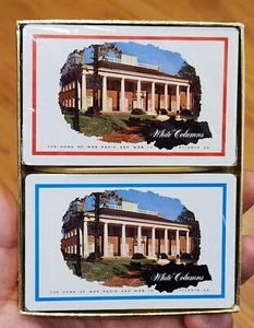 SEALED DOUBLE DECK PLAYING CARDS~WHITE COLUMNS MANSION HOUSE~GEORGIA~BOXED VTG - Picture 1 of 12