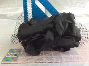 Vtg. Look Women's Black Hat by Jack McConnell Silk Floral Flowers Vines ~RARE!! - Bild 1 von 11