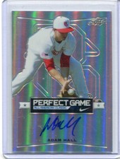 2016 Leaf Perfect Game All-American Metal Silver Autographs Adam Hall Auto