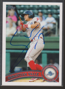 Autographed 2011 Topps Pro Debut Sebastian Valle - Lakewood Blueclaws