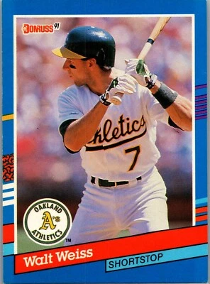 1991 Donruss Baseball - #214 Walt Weiss - Image 1 of 2