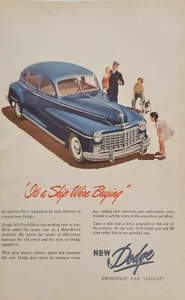 Dodge Smoothest Car 1947 "Afloat" "Its a ship" Navy Admiral Children anuncio impreso - Imagen 1 de 1