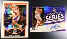 2020-21 Optic MIKE BIBBY Purple Prizm Autograph+07-8 Bowman Chrome Refractor #10