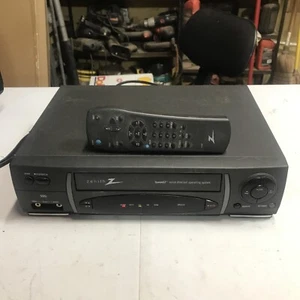 Zenith VCR SpeakEZ VRC410 VHS Video Cassette Recorder Tested Remote No Cover - Picture 1 of 8