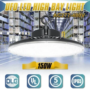 480V 150W LED UFO High Bay Light Fixture Warehouse Barn Commercial Shop Lights - Picture 1 of 9