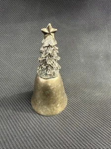 Campanella per albero di Natale vintage placcata argento 4" - Foto 1 di 3
