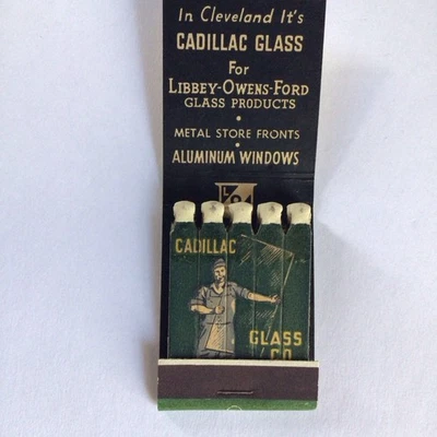 Cadillac Glass Co. Libro completo de cerillas Cleveland, OH Foto 1 de 4