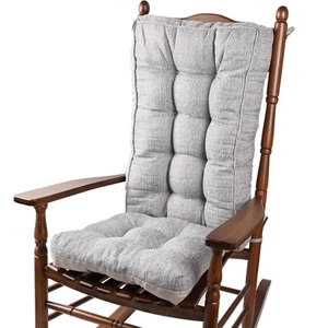 18 in Jumbo Rocking Chair Cushions with Ties,Non-Slip Durable Linen Pads Thic... - Picture 1 of 5